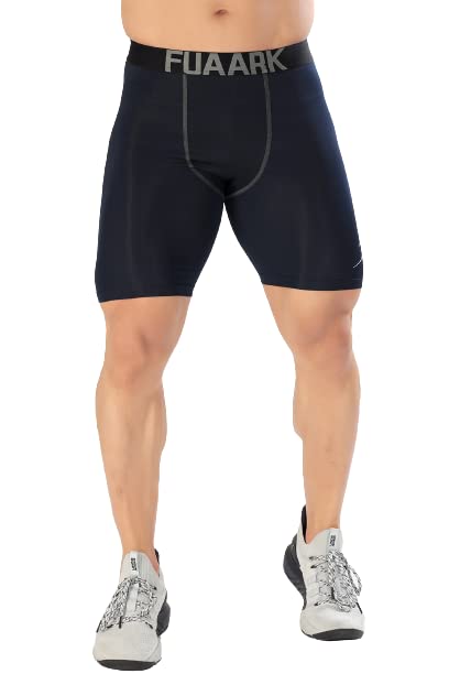 FUAARK Compression Men's Shorts Tights Skins for Gym, Running, Cycling, Swimming, Basketball, Cricket, Yoga, Football, Tennis, Badminton & More