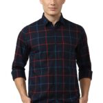Peter England Men's Slim Fit Shirt (PCSFSSLPJ65129_Navy 40)
