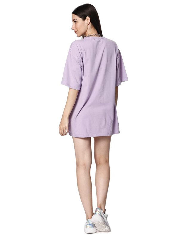 BLANCD Women's Pure Cotton Casual Oversized Round Neck Slogan Print Self Love Short Sleeve Summer Tshirt - Image 2