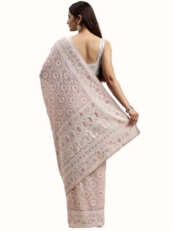 MOHEY Women's Saree, All Over Jaal, Border Saree with Blouse Piece, Traditional Womens Saree for Festival, Wedding, Party - Image 3
