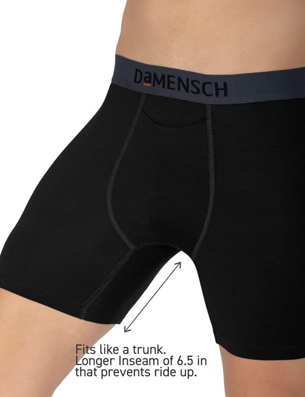 DAMENSCH Men Spandex & Cotton Briefs (Pack of 1) (Dam-BB-OB-M_D.Klintt Black_M) - Image 3