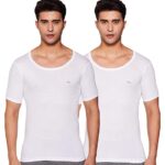 Euro Men's Solid Vest (Pack of 2)