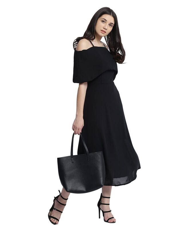 Miss Chase Women's Pink Off Shoulder Midi Skater Dress - Image 3