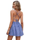 Aahwan Women's & Girls' Backless Floral Printed Cami Dress