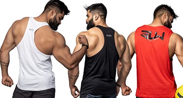 JUARI BE A GENTLEMAN Sleeveless Gym Vest for Men Set of 3 - Image 3