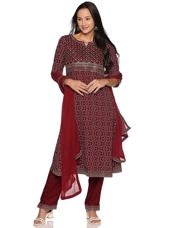 RAJMANDIRFABRICS Women's Rayon Kurta Pant with Dupatta Set - Image 2