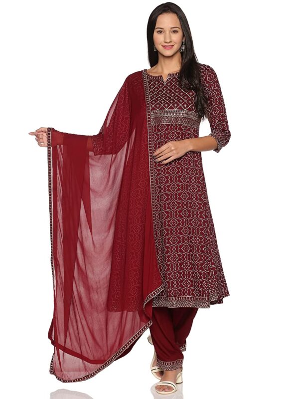 RAJMANDIRFABRICS Women's Rayon Kurta Pant with Dupatta Set