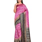 MIMOSA Women's Patola Art Silk Saree with Blouse Piece : 5419-2806-2D-PN-GY