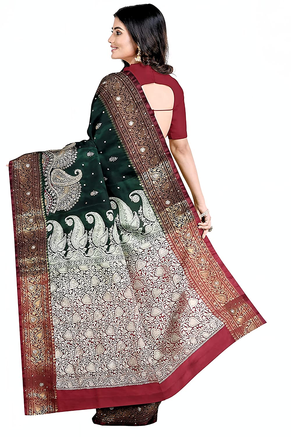 Shravanya Banarasi Saree for Wedding for Women - Sadi For Wedding 2022 - South Indian Paithani Designer Saari Bridal Work - Image 2