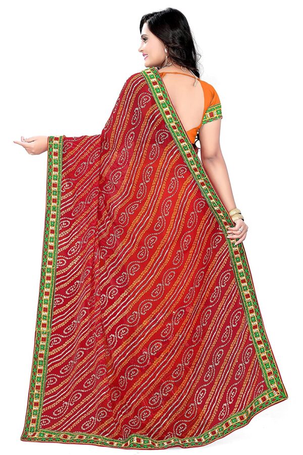 arriva fab women's Georgette saree with blouse piece - Image 2